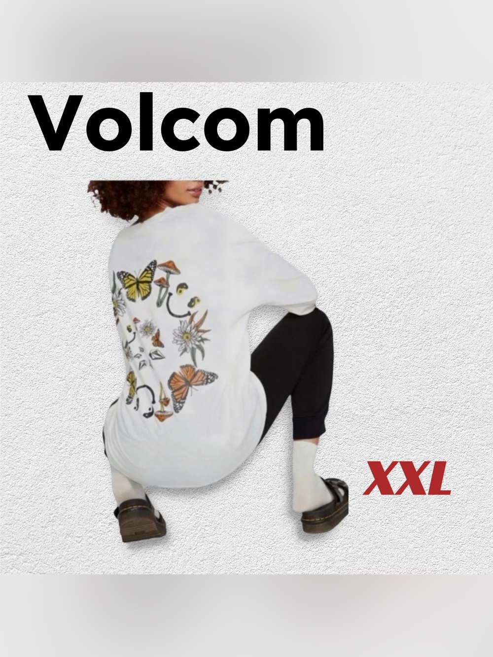 🇺🇸👍GUC VOLCOM |XXL| Oversized Artsy - Werking Double Long Sleeves Tee ❗️read**